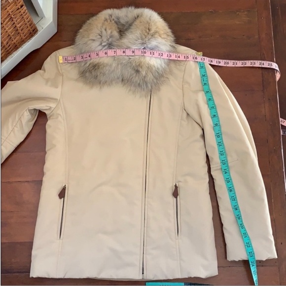 Ralph Lauren Black Label Fur Collar Puff Jacket in Tan - Picture 9 of 14